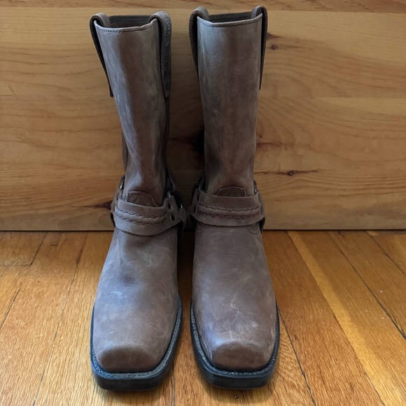 Rugged Brown Harness Boots - Picture 2 of 7